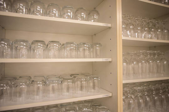 Bürgerhaus Wendische Kirche, Küche, Gläser